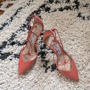 Jimmy Choo Coral Lace Up Pumps (Sz: 37/ US 7)
